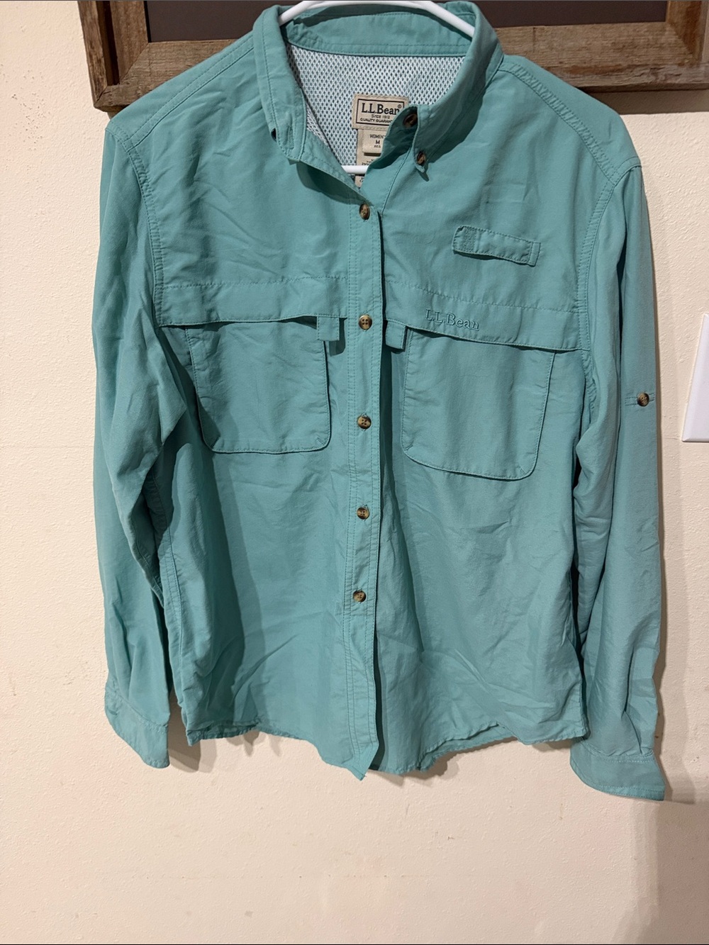 L.L. Bean Teal Button-Down Women's Shirt
